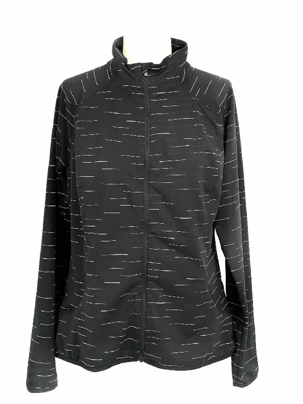 Lucy Women's Black Zip Stripe Size L Jacket