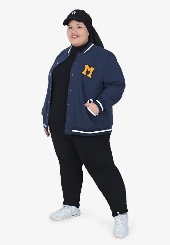 Danny Sporty Streetwear Varsity Jacket - Blue Satin Fabric Silk Fabric Chiffon Fabric Danny Sporty Streetwear Varsity Jacket - Blue Satin Fabric Silk Fabric Chiffon Fabric