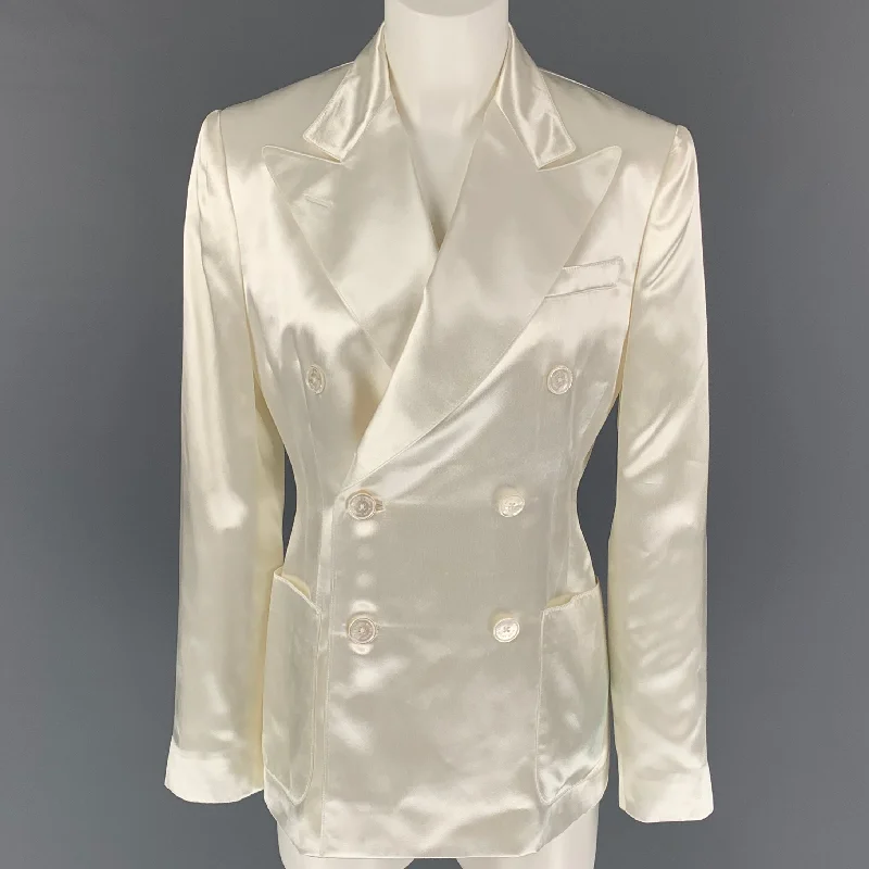 RALPH LAUREN Collection  Size 6 Cream Acetate Viscose Jacket Blazer