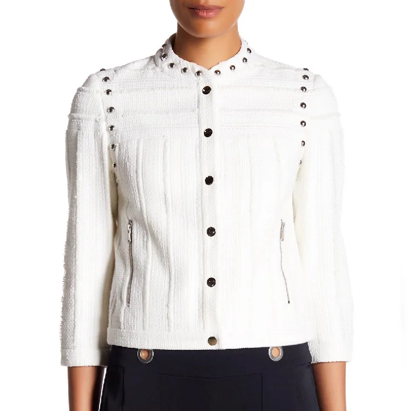 REBECCA MINKOFF Women's Chalk Cropped Enabel Jacket $448 NWT