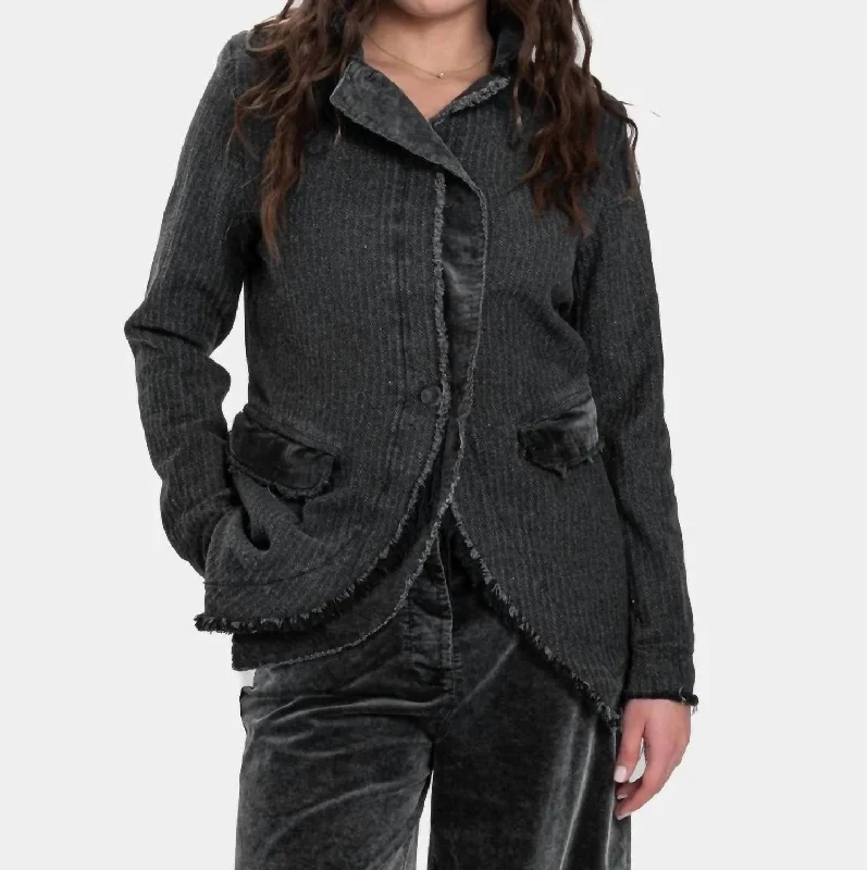 Velvet Patchwork Jacket In Black Satin Fabric Silk Fabric Chiffon Fabric