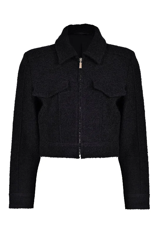 Husk BOUCLE JACKET - Black