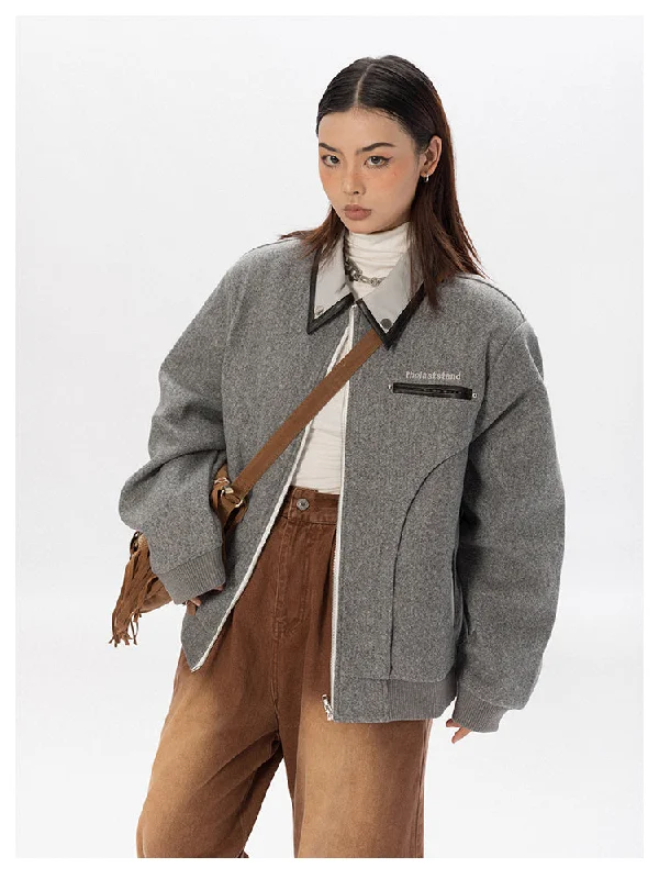 Wide Shoulder Tweed Jacket