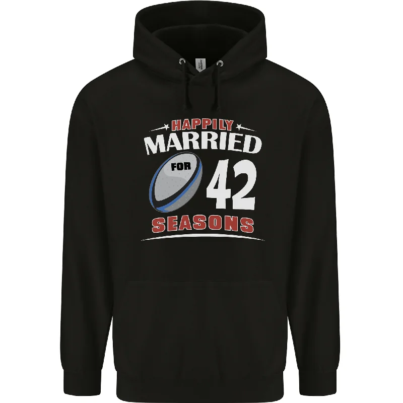 42 Year Wedding Anniversary 42nd Rugby Mens 80% Cotton Hoodie Hoodie Jacket Zipper Layering 42 Year Wedding Anniversary 42nd Rugby Mens 80% Cotton Hoodie Hoodie Jacket Zipper Layering