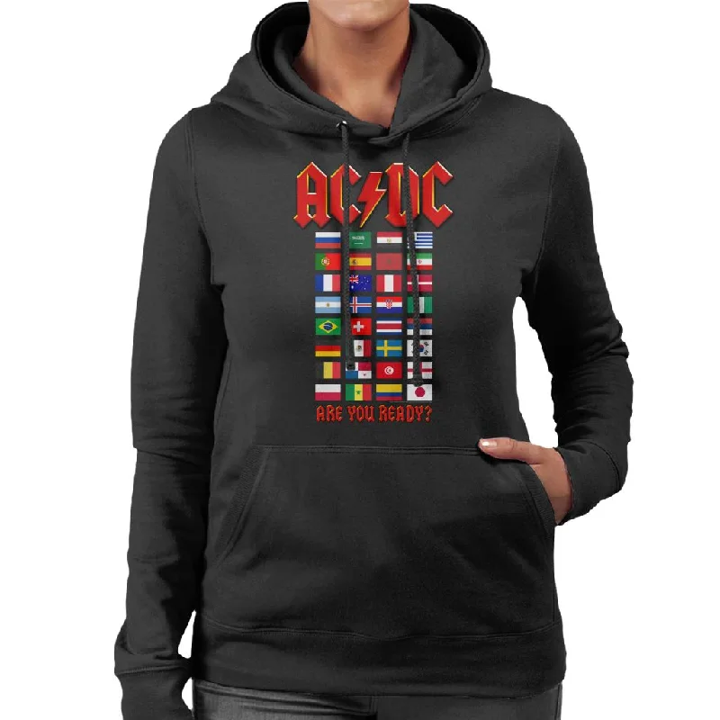 AC/DC Country Flags Are You Ready Women's Hooded Sweatshirt