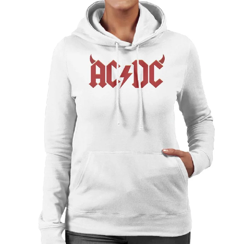 AC/DC Devil Horns Logo Women's Hooded Sweatshirt