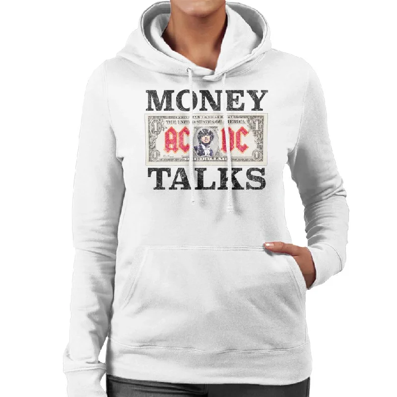 AC/DC Dollar Bill Money Talks Women's Hooded Sweatshirt