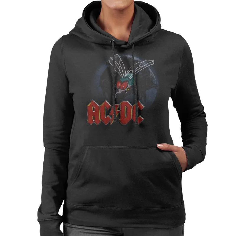 AC/DC Mosquito From Above Logo Women's Hooded Sweatshirt