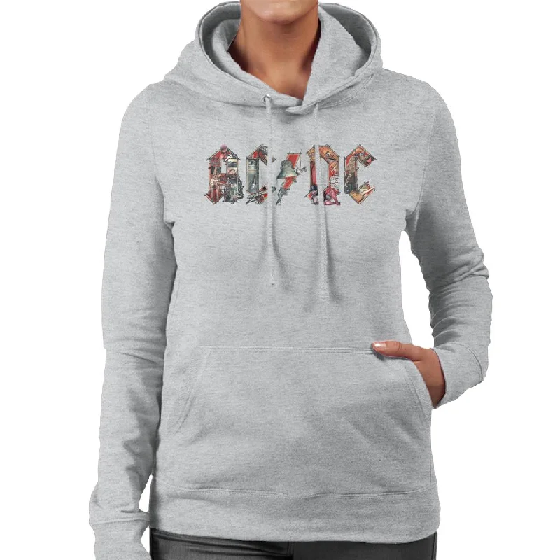 ACDC Live Show Logo Women's Hooded Sweatshirt