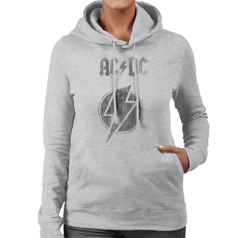 ACDC Logo Lightning Bolt Women's Hooded Sweatshirt