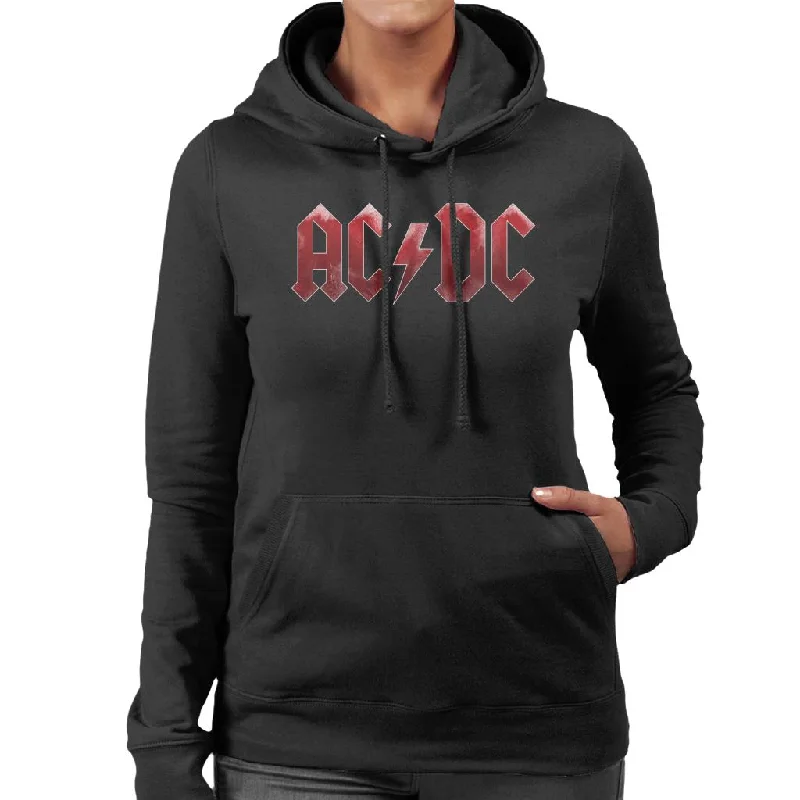 AC/DC Red Ice Logo Women's Hooded Sweatshirt