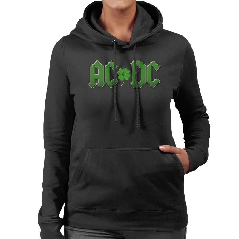 ACDC St Patricks Day Logo Women's Hooded Sweatshirt