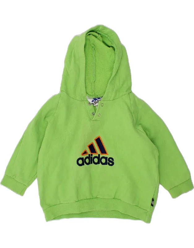 ADIDAS Baby Boys Graphic Hoodie Jumper 18-24 Months Green Cotton Hoodie with Neon Bright Vibrant ADIDAS Baby Boys Graphic Hoodie Jumper 18-24 Months Green Cotton Hoodie with Neon Bright Vibrant