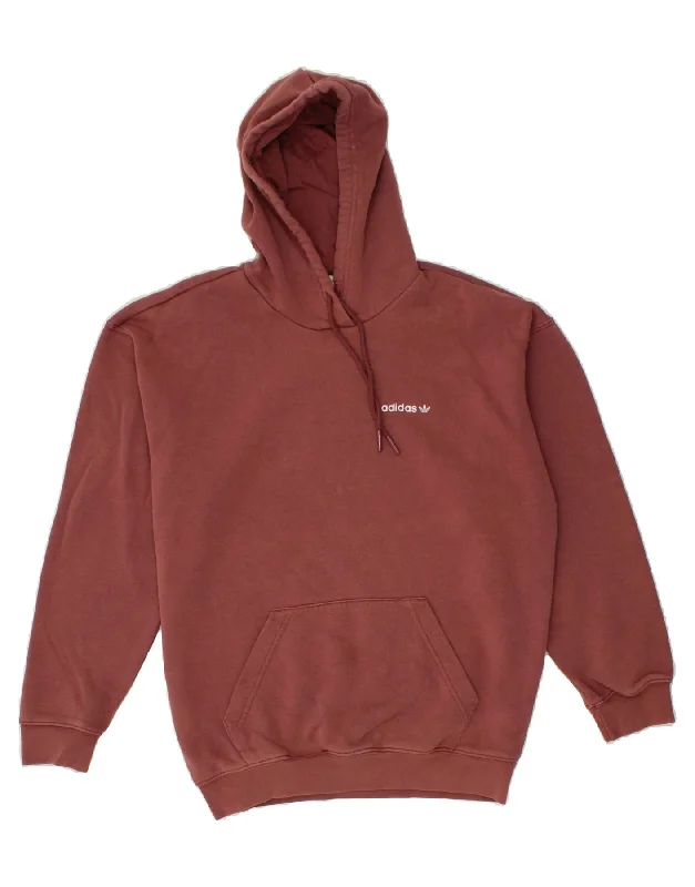 ADIDAS Womens Oversized Graphic Hoodie Jumper UK 8 Small Brown Cotton Hoodie with Lining Warm Insulated ADIDAS Womens Oversized Graphic Hoodie Jumper UK 8 Small Brown Cotton Hoodie with Lining Warm Insulated