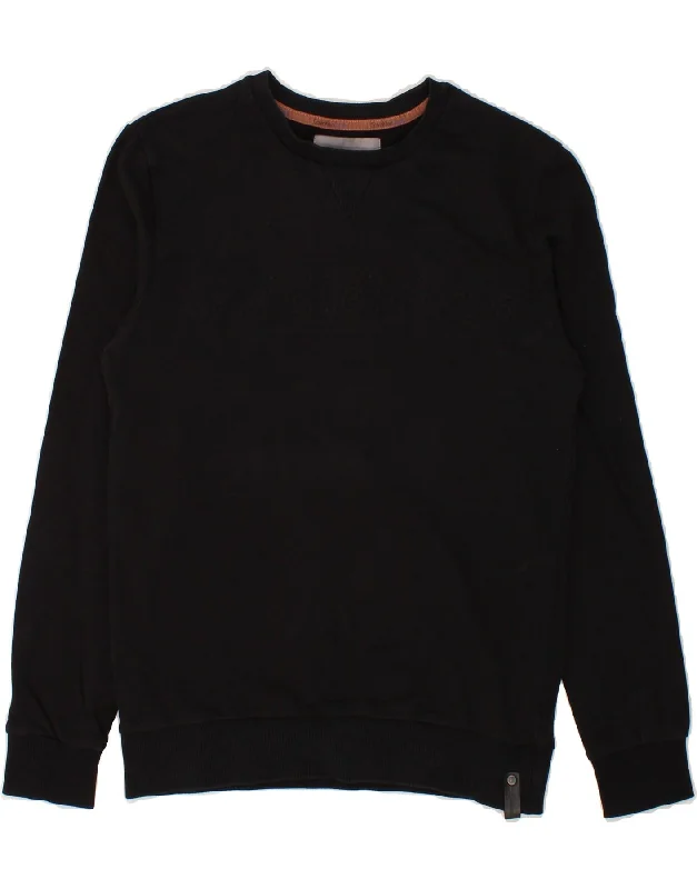 CALVIN KLEIN JEANS Mens Graphic Sweatshirt Jumper Small Black Cotton