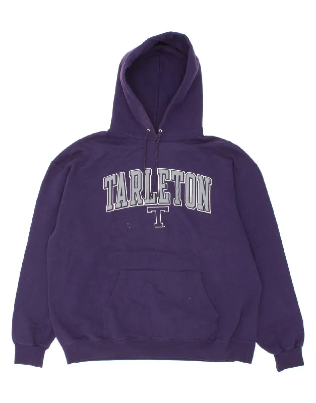 CHAMPION Mens Tarleton Graphic Hoodie Jumper XL Blue Cotton