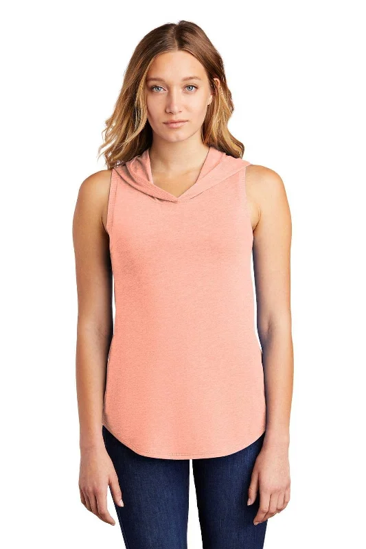 District DT1375 Women's Perfect Tri Sleeveless Hoodie - Heathered Dusty Peach Hoodie Dress Longline Feminine District DT1375 Women's Perfect Tri Sleeveless Hoodie - Heathered Dusty Peach Hoodie Dress Longline Feminine