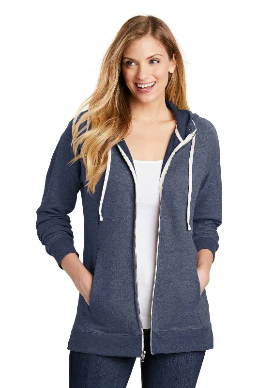 District DT456 Women's Perfect Tri French Terry Full-Zip Hoodie - New Navy Hoodie with Magnetic Closure Innovative Modern District DT456 Women's Perfect Tri French Terry Full-Zip Hoodie - New Navy Hoodie with Magnetic Closure Innovative Modern