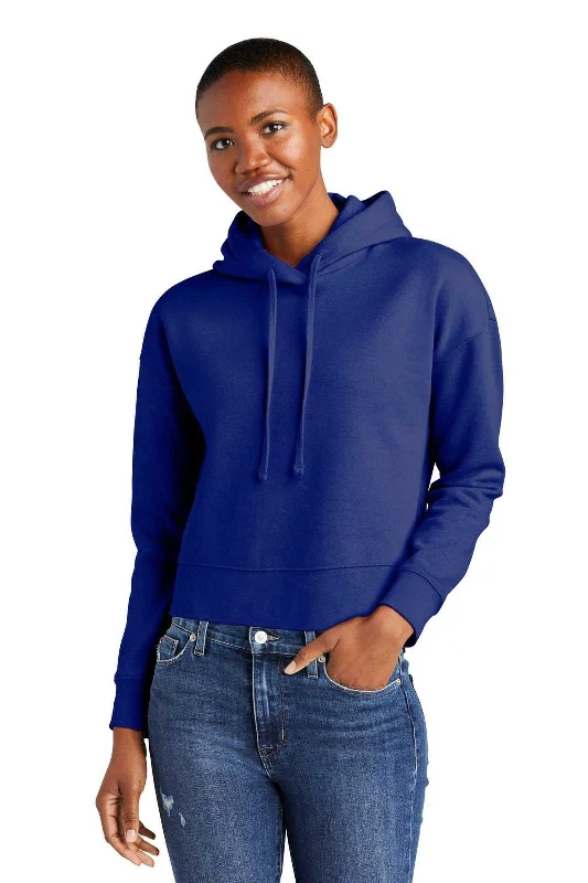 District DT6101 Women's Vit Fleece Hoodie - Deep Royal Hoodie with Front Slit Layering Stylish District DT6101 Women's Vit Fleece Hoodie - Deep Royal Hoodie with Front Slit Layering Stylish
