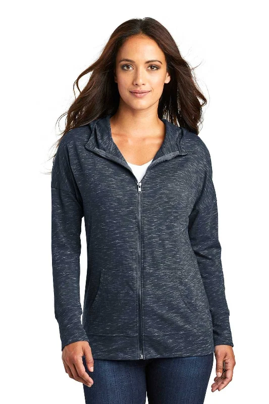 District DT665 Women's Medal Full-Zip Hoodie - New Navy Hoodie with Crew Neck Simple Timeless District DT665 Women's Medal Full-Zip Hoodie - New Navy Hoodie with Crew Neck Simple Timeless
