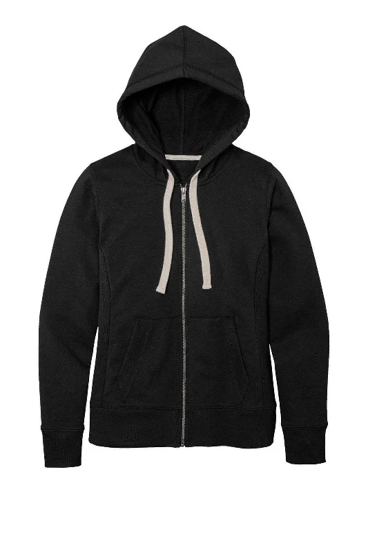 District DT8103 Women's Re-Fleece Full-Zip Hoodie - Black Hoodie with High-Low Hem Asymmetrical Trendy District DT8103 Women's Re-Fleece Full-Zip Hoodie - Black Hoodie with High-Low Hem Asymmetrical Trendy