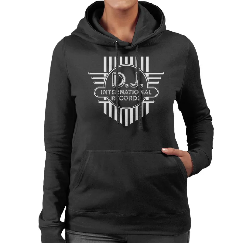 DJ International Records Cross Logo Women's Hooded Sweatshirt