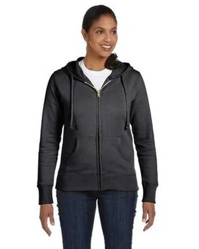Econscious EC4501 Ladies' Organic Recycled Full-Zip Hooded Sweatshirt - Charcoal Hoodie with Hem Embroidery Detailed Premium Econscious EC4501 Ladies' Organic Recycled Full-Zip Hooded Sweatshirt - Charcoal Hoodie with Hem Embroidery Detailed Premium