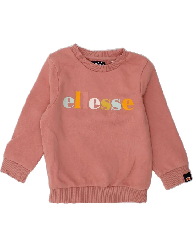ELLESSE Girls Graphic Sweatshirt Jumper 2-3 Years Pink Cotton Hoodie with Lining Warm Insulated ELLESSE Girls Graphic Sweatshirt Jumper 2-3 Years Pink Cotton Hoodie with Lining Warm Insulated