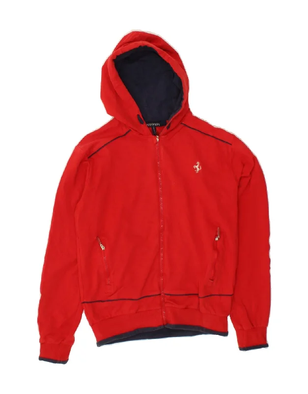 FERRARI Boys Zip Hoodie Sweater 11-12 Years Red Cotton Hoodie with Neon Bright Vibrant FERRARI Boys Zip Hoodie Sweater 11-12 Years Red Cotton Hoodie with Neon Bright Vibrant