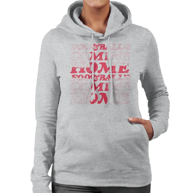 Football's Coming Home Cascade Flag Outline Women's Hooded Sweatshirt