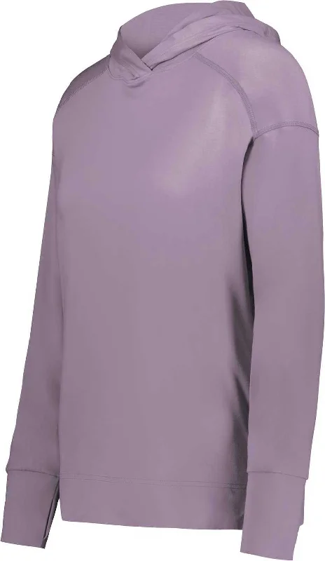 Holloway 222798 Ladies Ventura Soft Knit Hoodie - Lavender Hoodie with Ribbed Cuffs Snug Fit Comfort Holloway 222798 Ladies Ventura Soft Knit Hoodie - Lavender Hoodie with Ribbed Cuffs Snug Fit Comfort