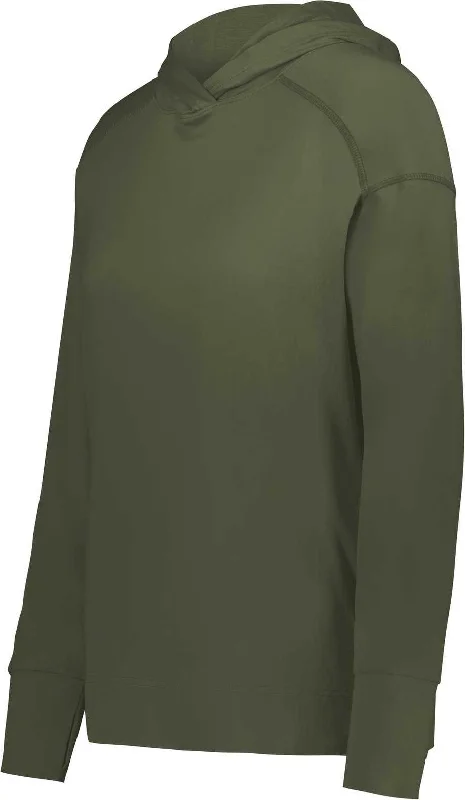 Holloway 222798 Ladies Ventura Soft Knit Hoodie - Olive Hoodie with Zipper Versatile Modern Holloway 222798 Ladies Ventura Soft Knit Hoodie - Olive Hoodie with Zipper Versatile Modern