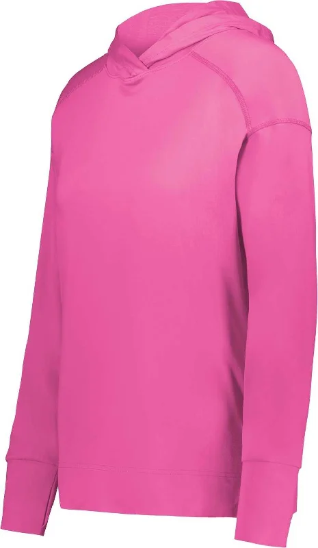 Holloway 222798 Ladies Ventura Soft Knit Hoodie - Orchid Hoodie with Button Classic Timeless Holloway 222798 Ladies Ventura Soft Knit Hoodie - Orchid Hoodie with Button Classic Timeless