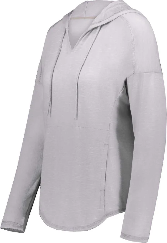 Holloway 222845 Ladies Monterey Hoodie - Athletic Heather Hoodie with Emblem Brand Identity Holloway 222845 Ladies Monterey Hoodie - Athletic Heather Hoodie with Emblem Brand Identity