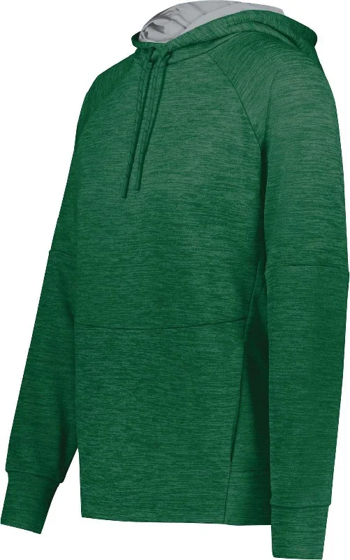 Holloway 223780 Ladies All Pro Performance Fleece Hoodie - Dark Green Heather Silver Hoodie with Frayed Bohemian Relaxed Holloway 223780 Ladies All Pro Performance Fleece Hoodie - Dark Green Heather Silver Hoodie with Frayed Bohemian Relaxed