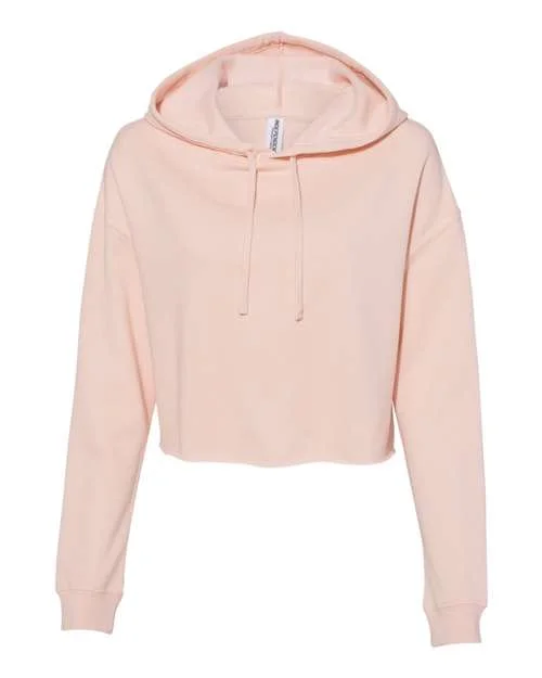 Independent Trading Co AFX64CRP Womens Lightweight Cropped Hooded Sweatshirt - Blush Hoodie with Zipper Placket Modern Functional Independent Trading Co AFX64CRP Womens Lightweight Cropped Hooded Sweatshirt - Blush Hoodie with Zipper Placket Modern Functional