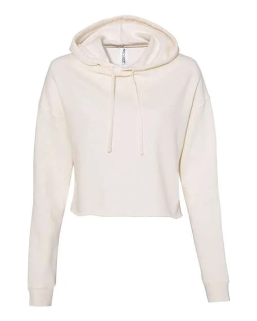 Independent Trading Co AFX64CRP Womens Lightweight Cropped Hooded Sweatshirt - Bone Hoodie with Exposed Zipper Edgy Industrial Independent Trading Co AFX64CRP Womens Lightweight Cropped Hooded Sweatshirt - Bone Hoodie with Exposed Zipper Edgy Industrial