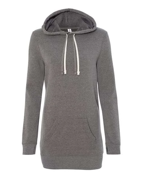 Independent Trading Co PRM65DRS Womens Special Blend Hooded Sweatshirt Dress - Nickel Hoodie with Pocket Utility Practical Independent Trading Co PRM65DRS Womens Special Blend Hooded Sweatshirt Dress - Nickel Hoodie with Pocket Utility Practical