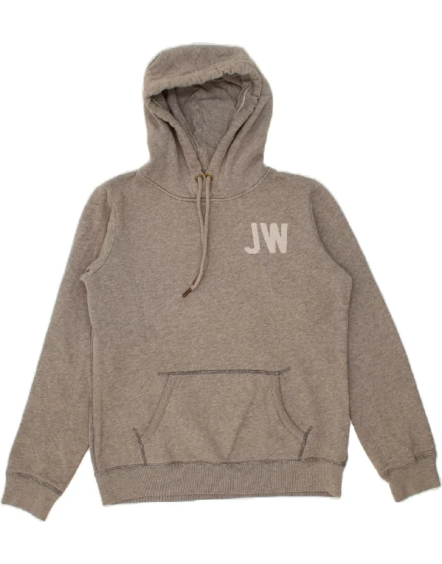 JACK WILLS Womens Graphic Hoodie Jumper UK 10 Small  Grey Cotton