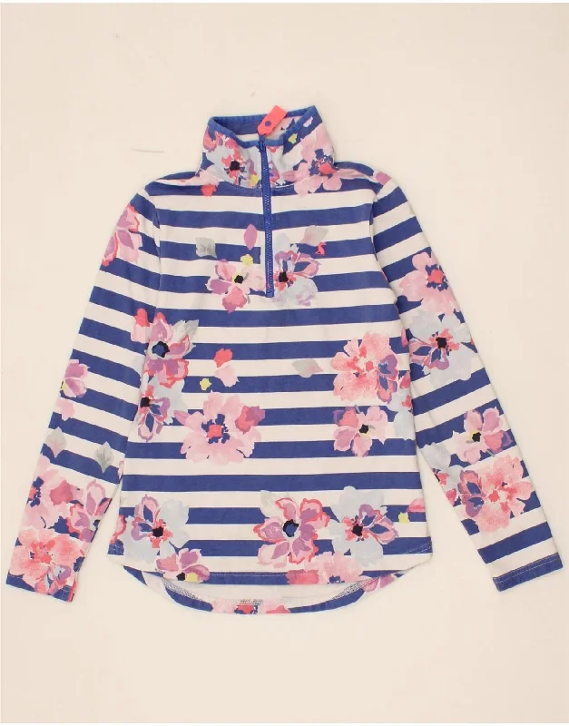 JOULES Womens Zip Neck Sweatshirt Jumper UK 8 Small Navy Blue Floral Hoodie with Front Slit Layering Stylish JOULES Womens Zip Neck Sweatshirt Jumper UK 8 Small Navy Blue Floral Hoodie with Front Slit Layering Stylish