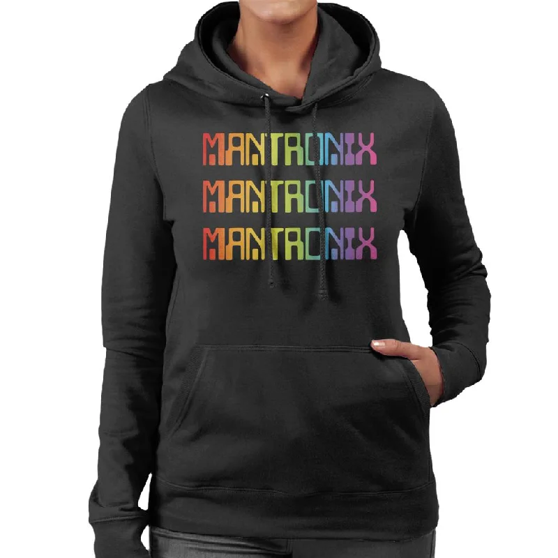 Mantronix The Album Cover Rainbow Shimmer Flex Women's Hooded Sweatshirt