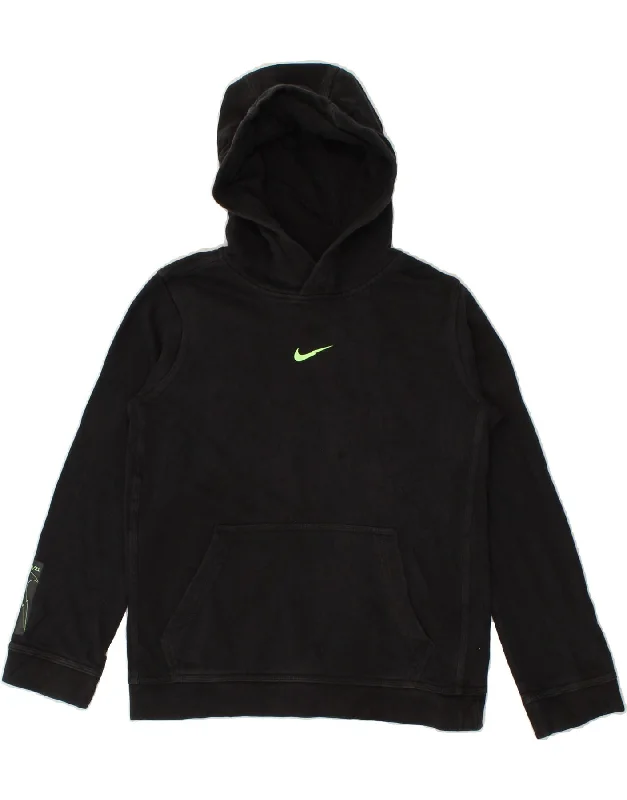 NIKE Boys Graphic Hoodie Jumper 10-11 Years Medium Black Cotton Hoodie with Double Zipper Versatile Adjustable NIKE Boys Graphic Hoodie Jumper 10-11 Years Medium Black Cotton Hoodie with Double Zipper Versatile Adjustable