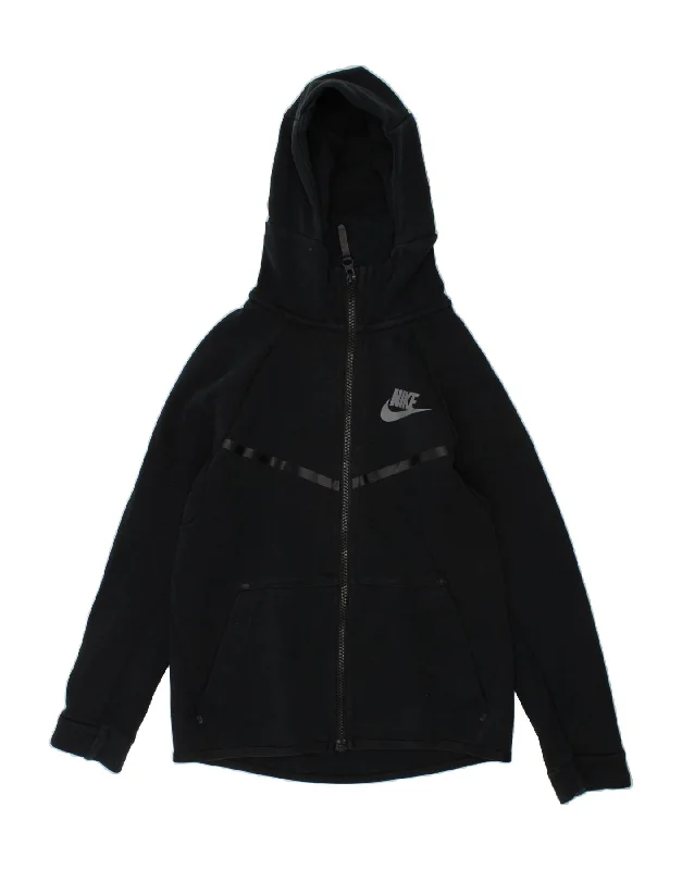 NIKE Boys Zip Hoodie Sweater 8-9 Years Small Black Cotton Hoodie with Batwing Sleeves Loose Dramatic NIKE Boys Zip Hoodie Sweater 8-9 Years Small Black Cotton Hoodie with Batwing Sleeves Loose Dramatic