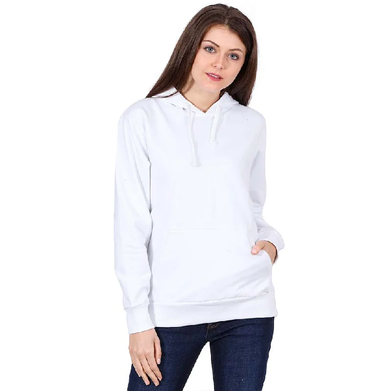 Plain White Hoodie Sweatshirt for Women