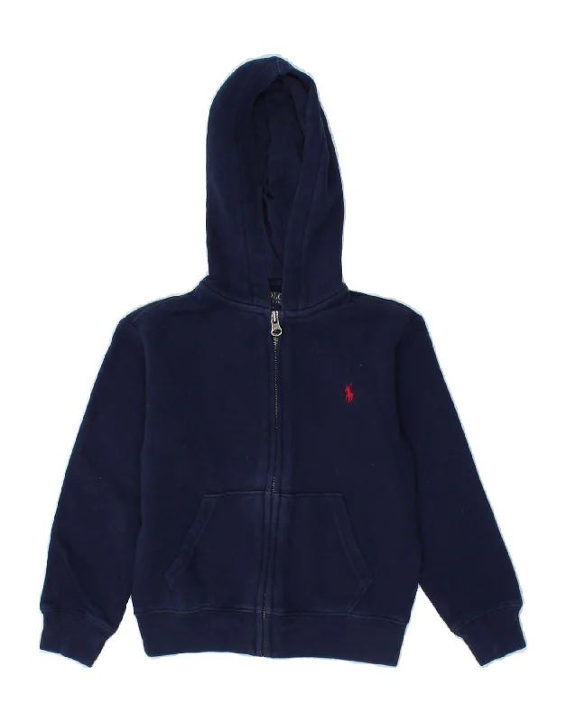 POLO RALPH LAUREN Boys Zip Hoodie Sweater 4-5 Years Navy Blue Cotton Hoodie Sweatshirt Pullover POLO RALPH LAUREN Boys Zip Hoodie Sweater 4-5 Years Navy Blue Cotton Hoodie Sweatshirt Pullover