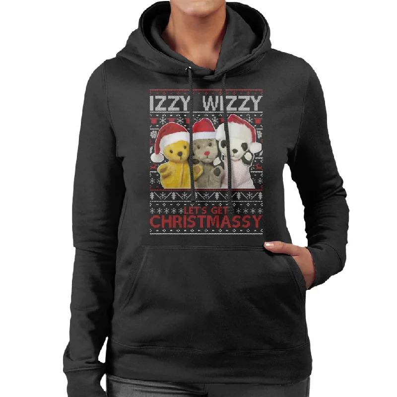 Sooty Christmas Izzy Wizzy Women's Hooded Sweatshirt Hoodie with Elastic Waist Stretchable Comfortable Sooty Christmas Izzy Wizzy Women's Hooded Sweatshirt Hoodie with Elastic Waist Stretchable Comfortable