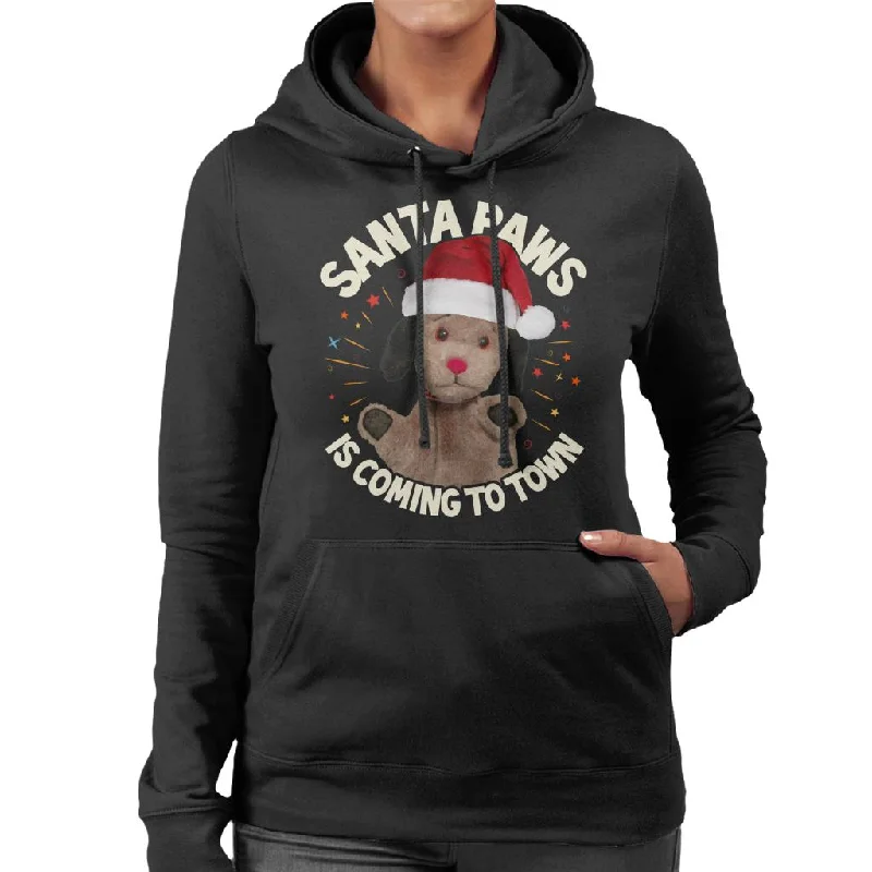 Sooty Christmas Sweep Santa Paws Is Coming To Town Women's Hooded Sweatshirt Hoodie with Pocket Utility Practical Sooty Christmas Sweep Santa Paws Is Coming To Town Women's Hooded Sweatshirt Hoodie with Pocket Utility Practical