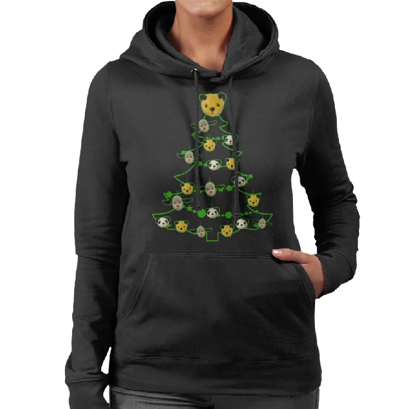 Sooty Christmas Tree Green Silhouette Women's Hooded Sweatshirt Oversized Hoodie Comfort Casual Sooty Christmas Tree Green Silhouette Women's Hooded Sweatshirt Oversized Hoodie Comfort Casual