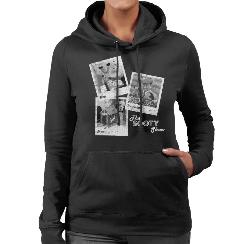 Sooty Retro 1950's Photo Montage Women's Hooded Sweatshirt Hoodie with Strings Custom Fit Adjustable Sooty Retro 1950's Photo Montage Women's Hooded Sweatshirt Hoodie with Strings Custom Fit Adjustable
