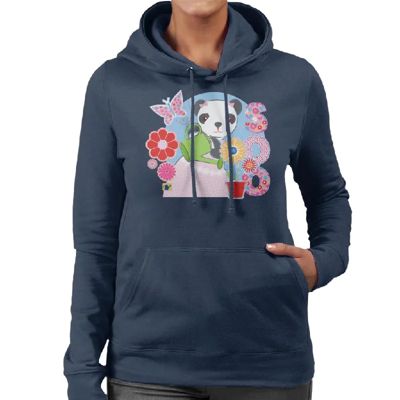 Sooty Soo Watering Flowers Women's Hooded Sweatshirt Hoodie with Elastic Cuffs Stretchable Comfortable Sooty Soo Watering Flowers Women's Hooded Sweatshirt Hoodie with Elastic Cuffs Stretchable Comfortable